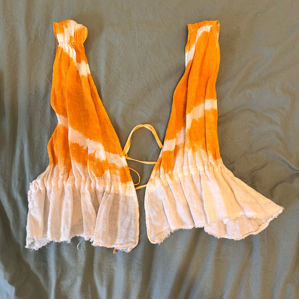 Zara Orange and White Top